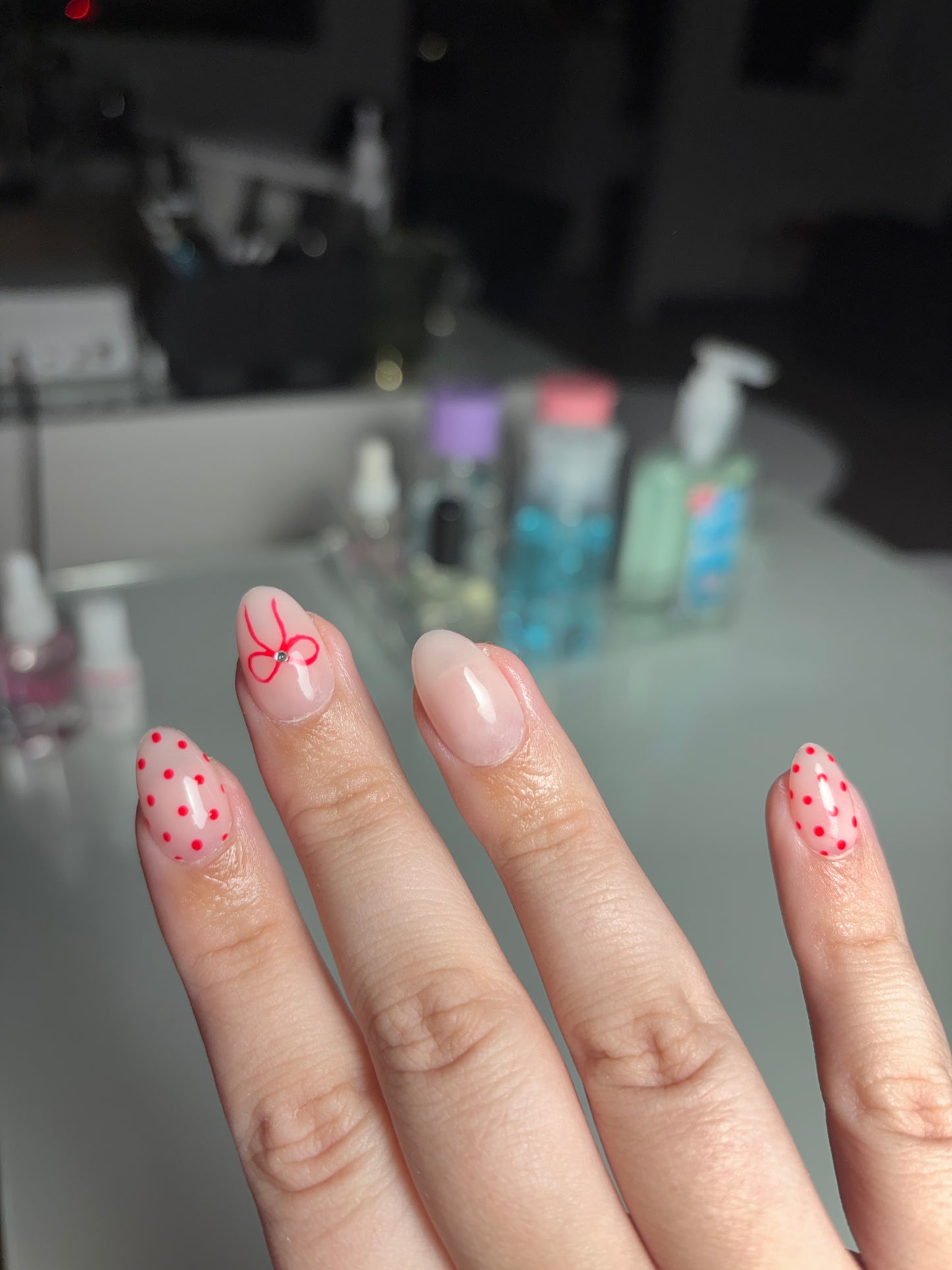 Red Polka Dot Press-On Nails