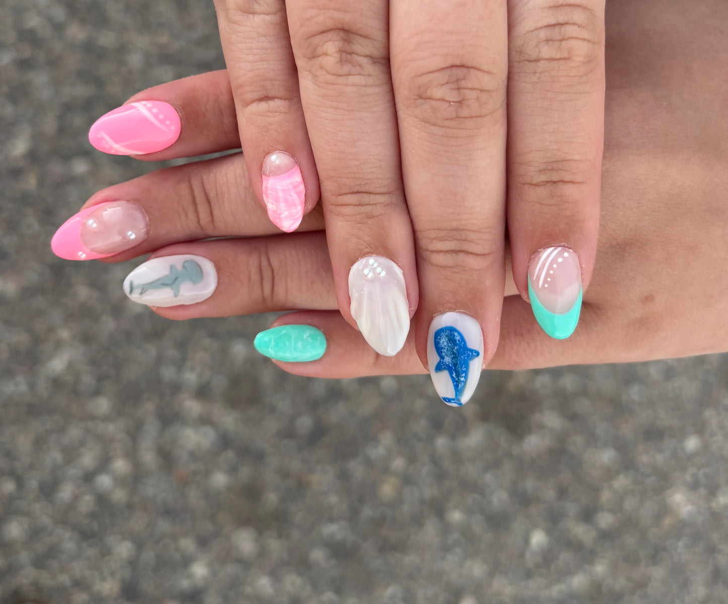 Tropical Ocean-Inspired Nail Set