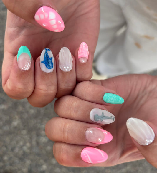 Tropical Ocean-Inspired Nail Set